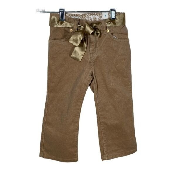 The Childrens Place Pants Baby Girls 3T Kids Corduroy Metallic Tan Fall Casual - Picture 1 of 11